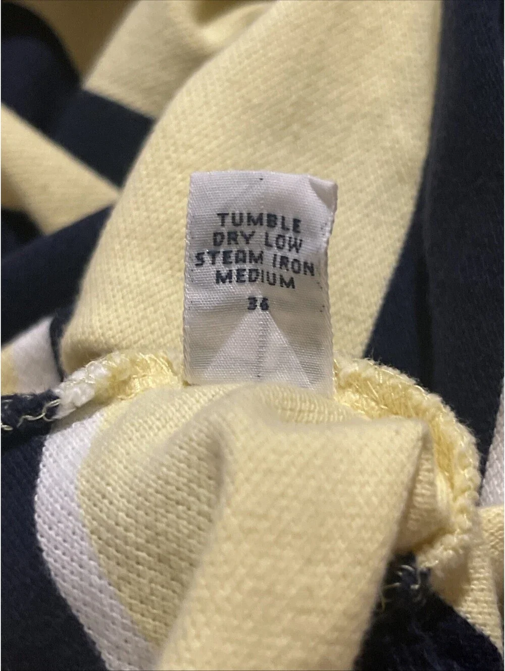 Polo Ralph Lauren Yellow Navy Striped Polo Size XXL 100% Cotton